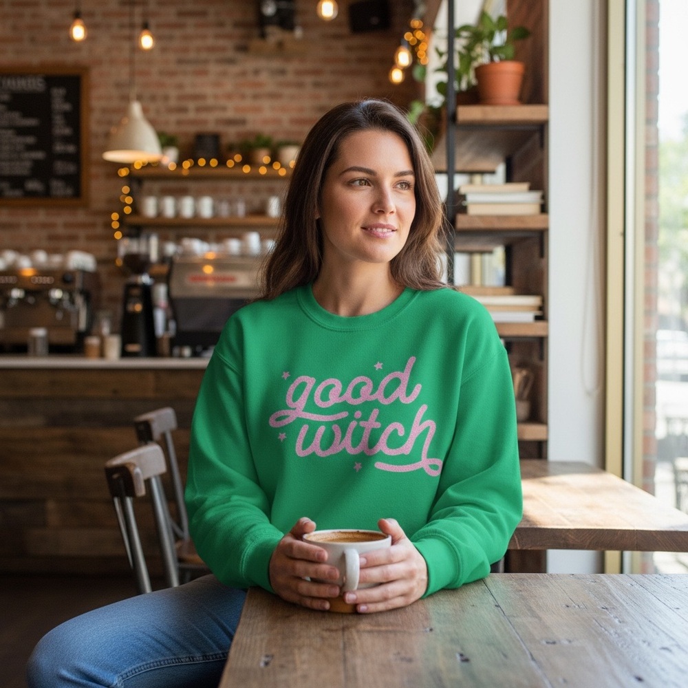 WICKED/"GOOD WITCH" CREW NECK SWEATSHIRT/SIZE:M - Picture 11 of 12